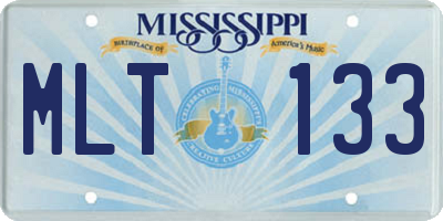 MS license plate MLT133