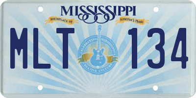 MS license plate MLT134