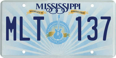MS license plate MLT137