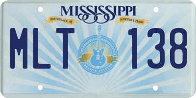 MS license plate MLT138