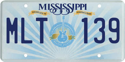 MS license plate MLT139
