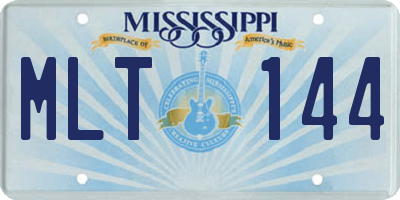MS license plate MLT144