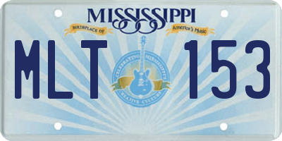 MS license plate MLT153