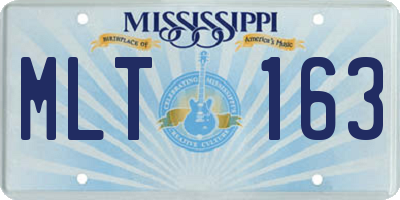 MS license plate MLT163