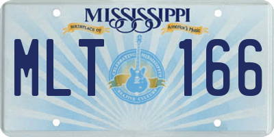 MS license plate MLT166