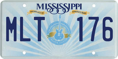 MS license plate MLT176