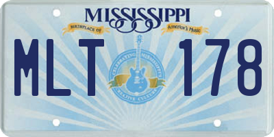MS license plate MLT178