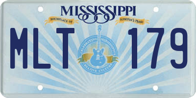 MS license plate MLT179