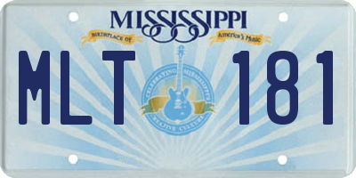 MS license plate MLT181