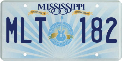 MS license plate MLT182