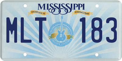MS license plate MLT183