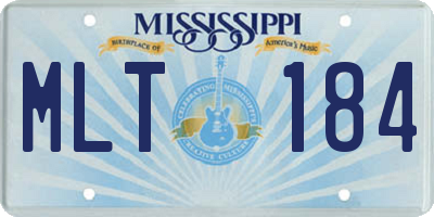 MS license plate MLT184