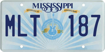 MS license plate MLT187