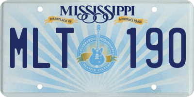 MS license plate MLT190