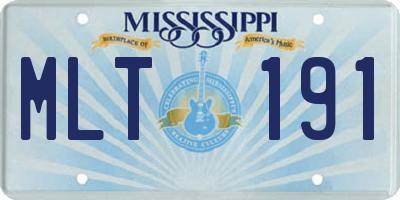MS license plate MLT191