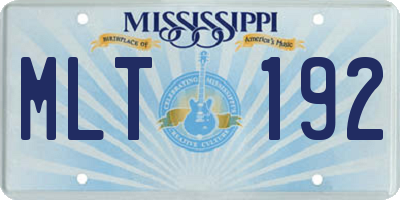 MS license plate MLT192