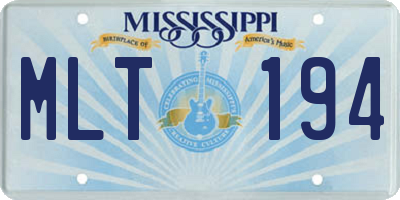 MS license plate MLT194