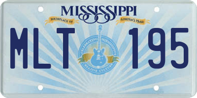 MS license plate MLT195
