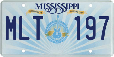 MS license plate MLT197