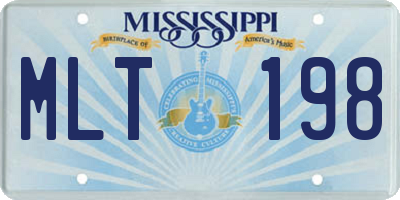 MS license plate MLT198