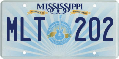MS license plate MLT202