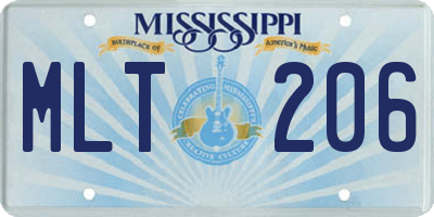 MS license plate MLT206