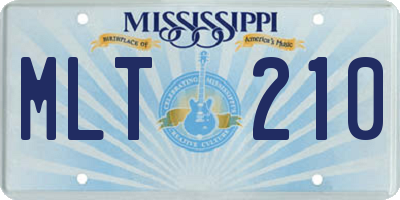 MS license plate MLT210