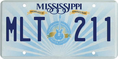 MS license plate MLT211