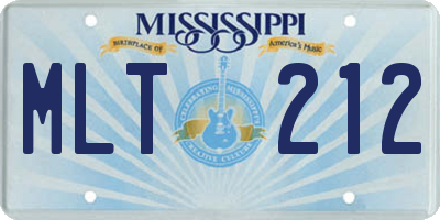 MS license plate MLT212