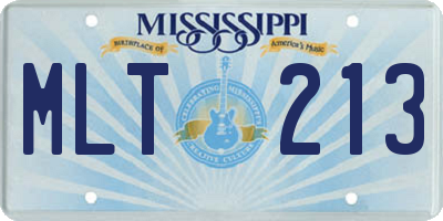 MS license plate MLT213