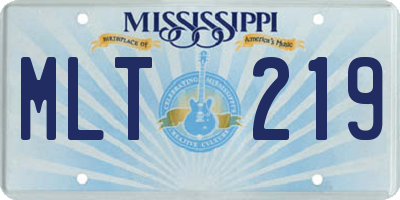MS license plate MLT219
