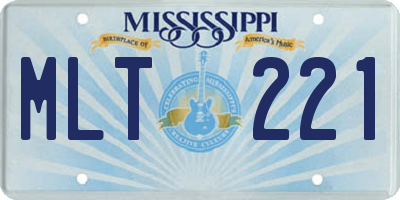 MS license plate MLT221