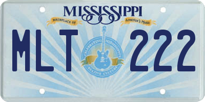 MS license plate MLT222