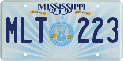 MS license plate MLT223