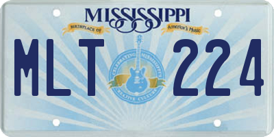 MS license plate MLT224