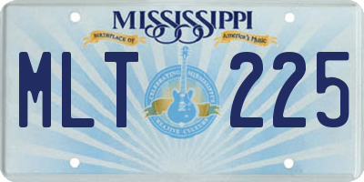 MS license plate MLT225