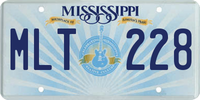 MS license plate MLT228