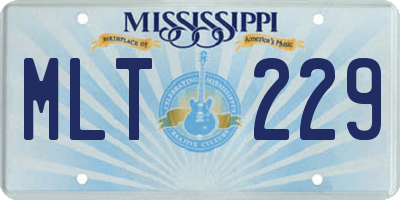 MS license plate MLT229