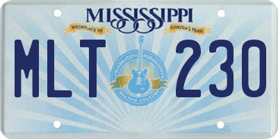 MS license plate MLT230