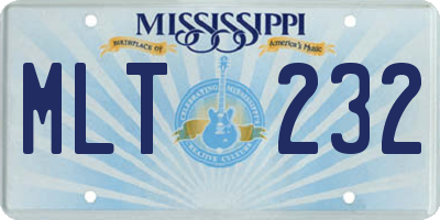 MS license plate MLT232