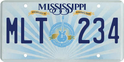 MS license plate MLT234