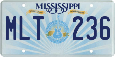 MS license plate MLT236