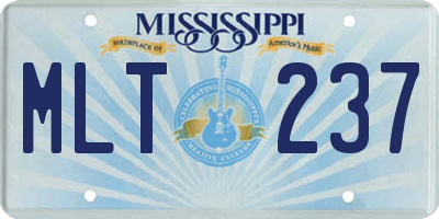 MS license plate MLT237