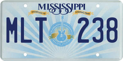 MS license plate MLT238