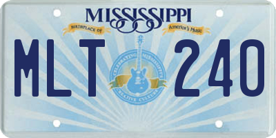 MS license plate MLT240
