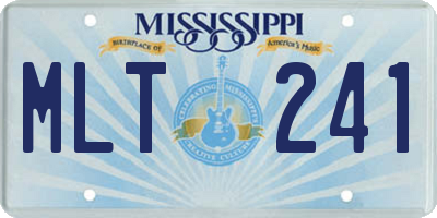 MS license plate MLT241
