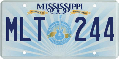 MS license plate MLT244