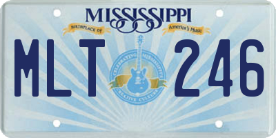 MS license plate MLT246