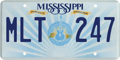 MS license plate MLT247