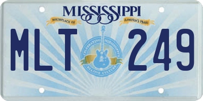 MS license plate MLT249